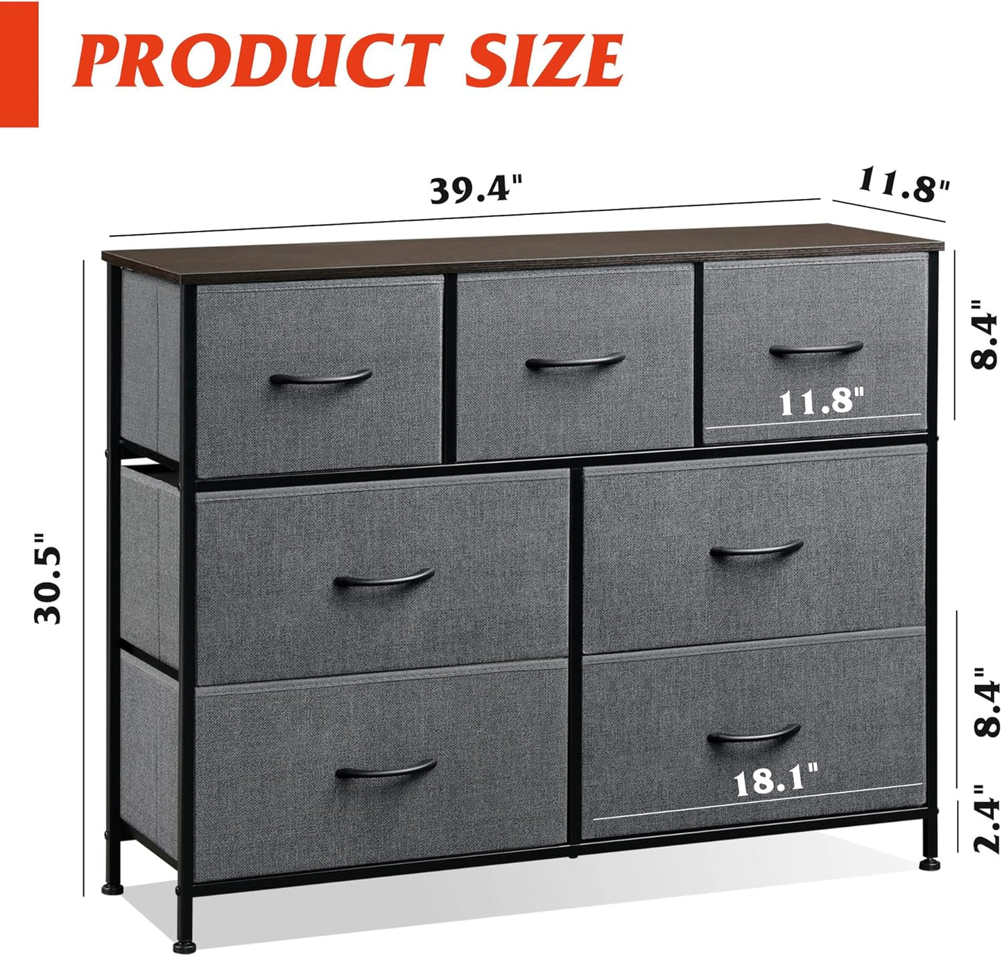 Everwood Signature Elara – Bedroom Dresser, Closet Organizer & Tv Stand