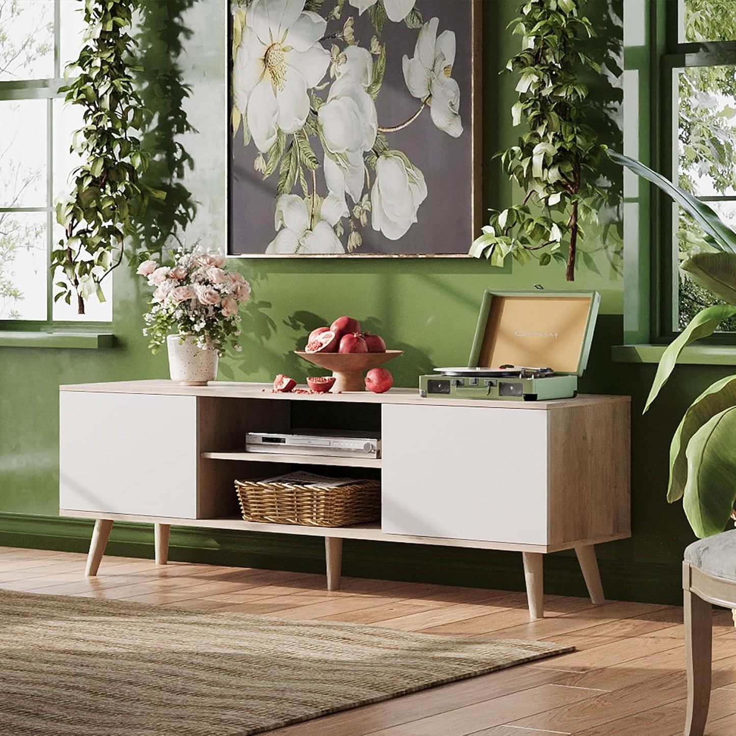 Everwood Signature Siena – TV Stand & Media Console/Cabinet for Living Room