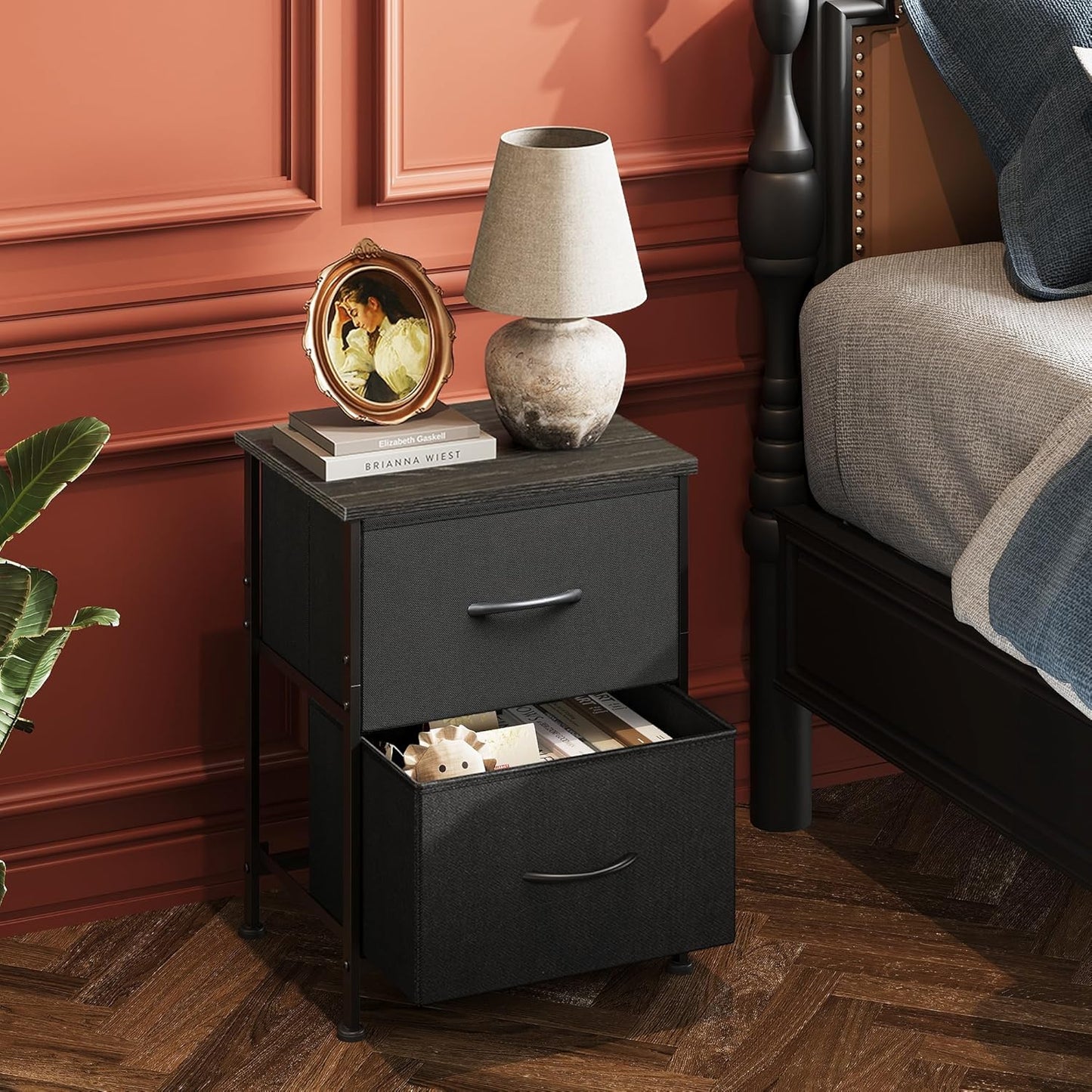 Everwood Signature Aluna – Night Stand for Bedroom, Bed Side Table