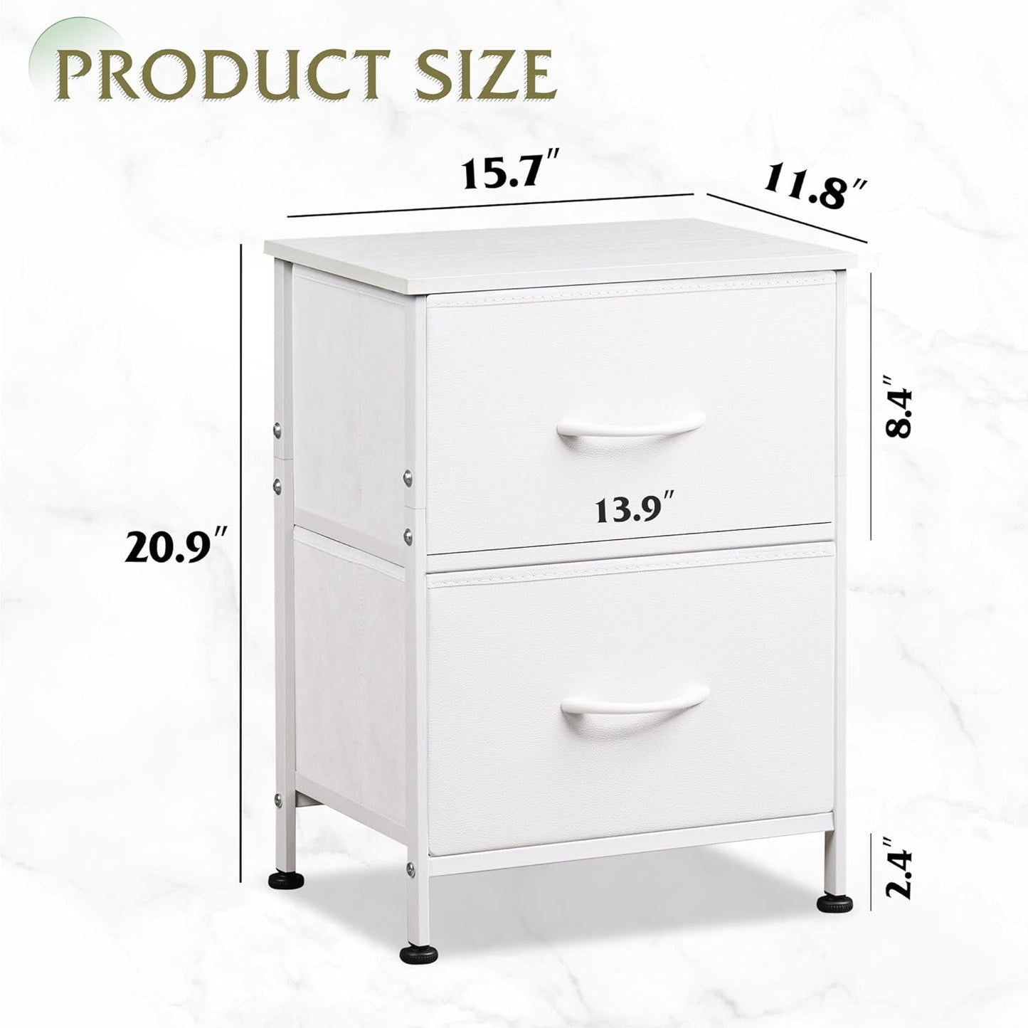 Everwood Signature Aluna – Night Stand for Bedroom, Bed Side Table