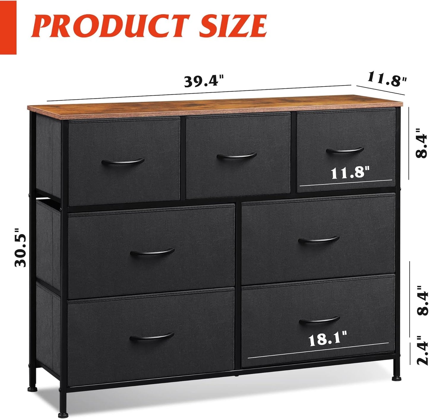 Everwood Signature Elara – Bedroom Dresser, Closet Organizer & Tv Stand