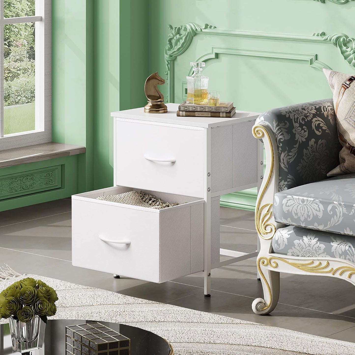 Everwood Signature Aluna – Night Stand for Bedroom, Bed Side Table