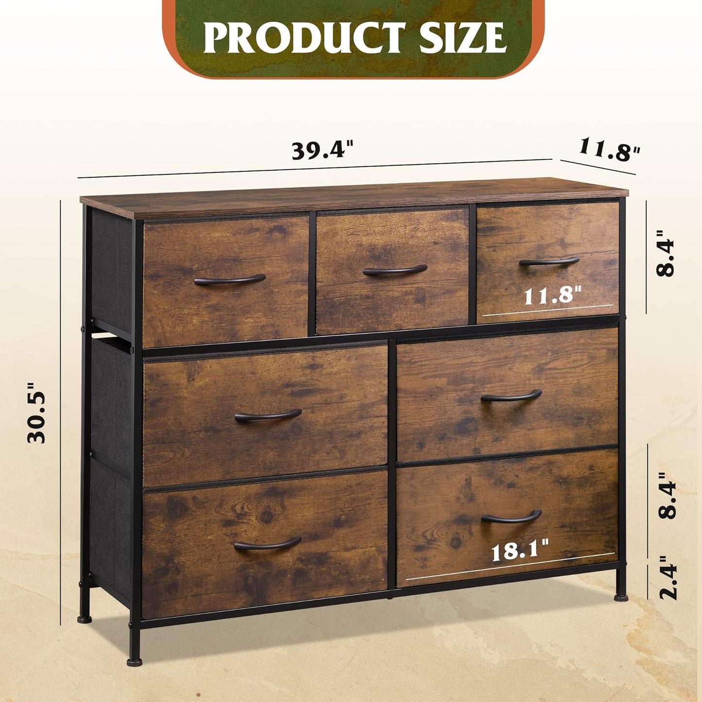 Everwood Signature Elara – Bedroom Dresser, Closet Organizer & Tv Stand