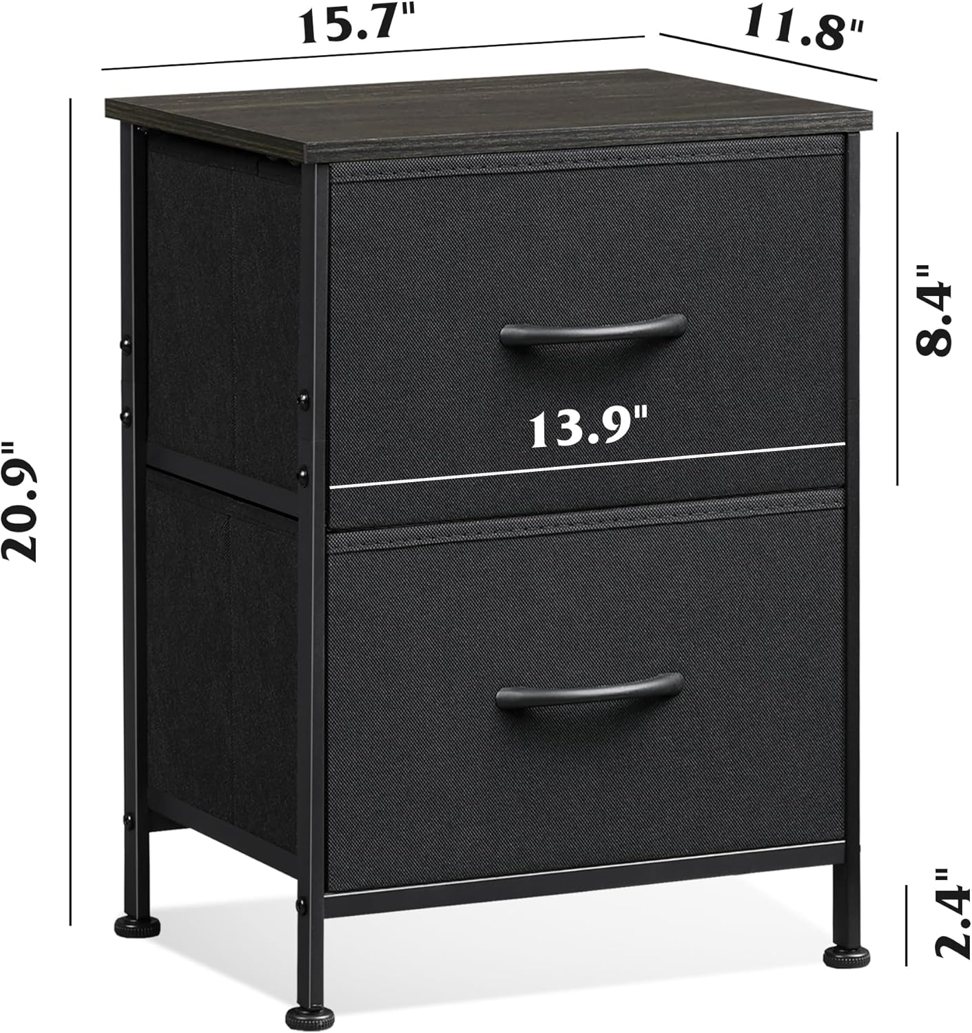 Everwood Signature Aluna – Night Stand for Bedroom, Bed Side Table