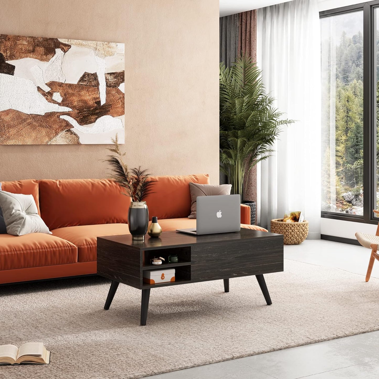 Everwood Signature Calla – Wooden Coffee Table Sofa & Side Table for Living Room