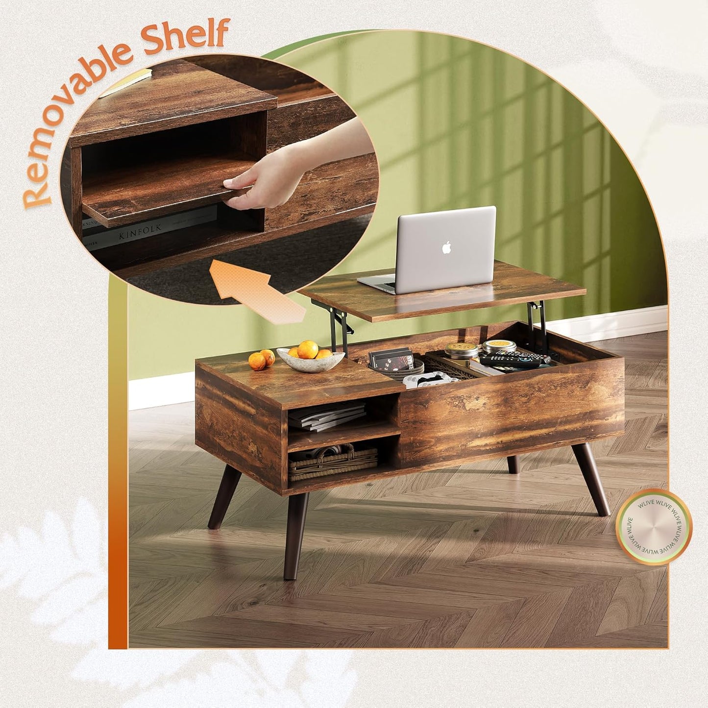 Everwood Signature Calla – Wooden Coffee Table Sofa & Side Table for Living Room