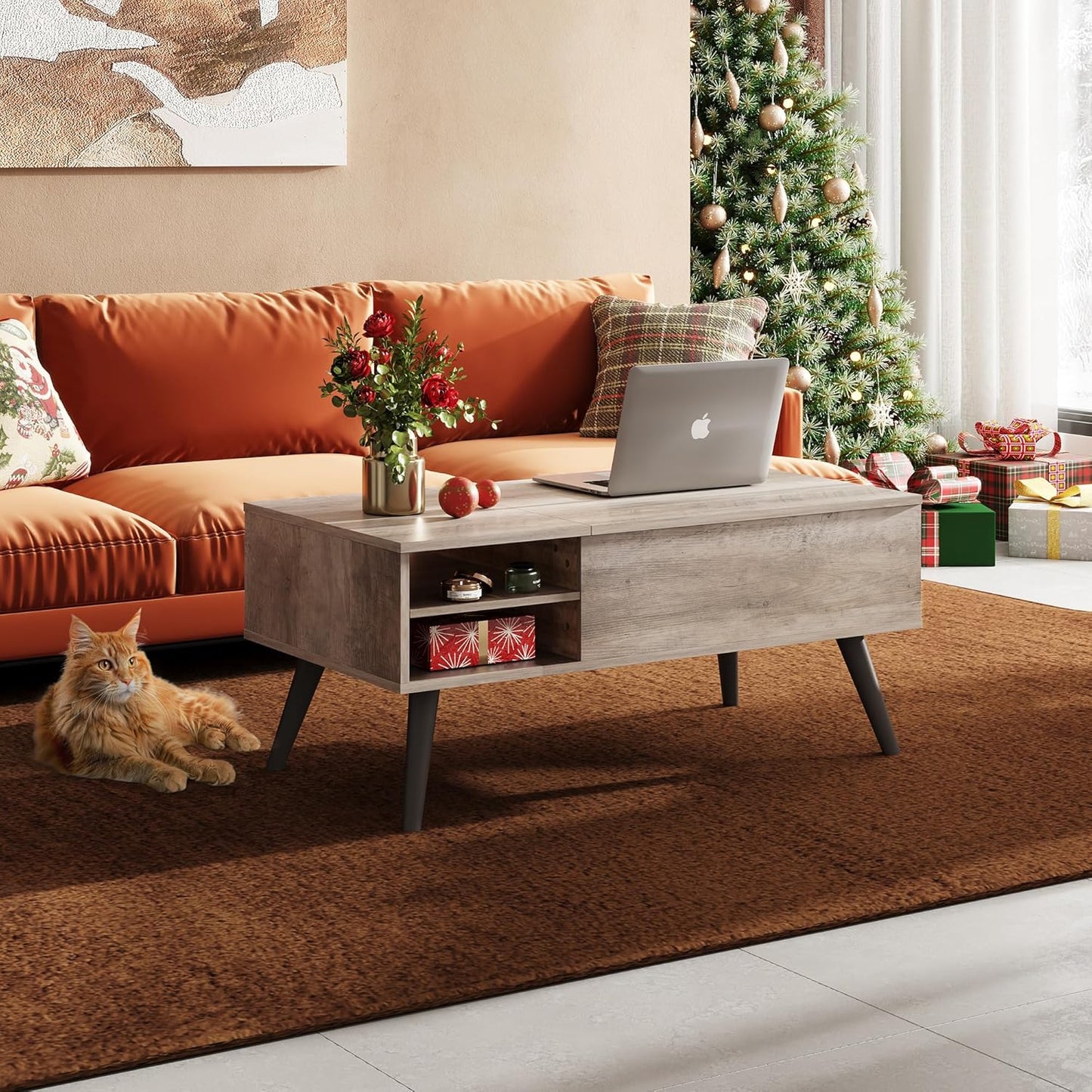 Everwood Signature Calla – Wooden Coffee Table Sofa & Side Table for Living Room