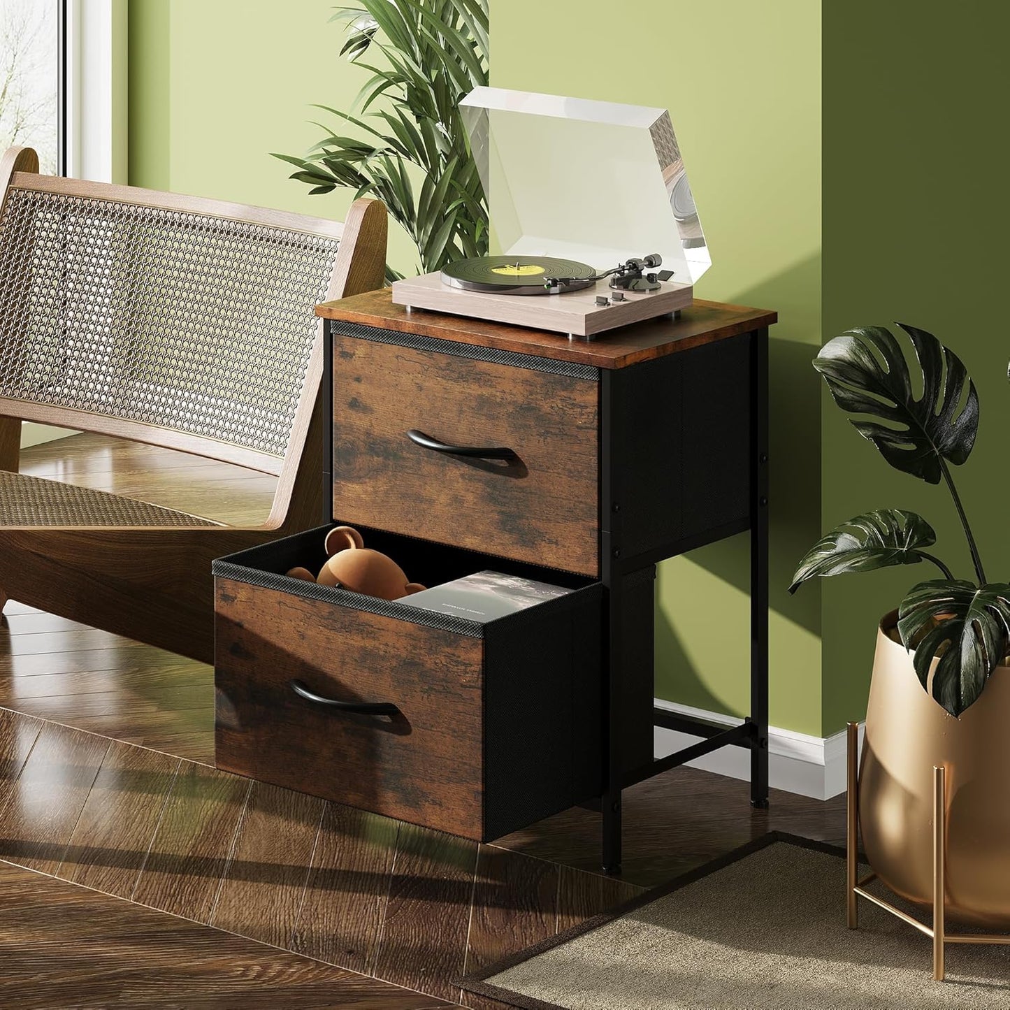 Everwood Signature Aluna – Night Stand for Bedroom, Bed Side Table