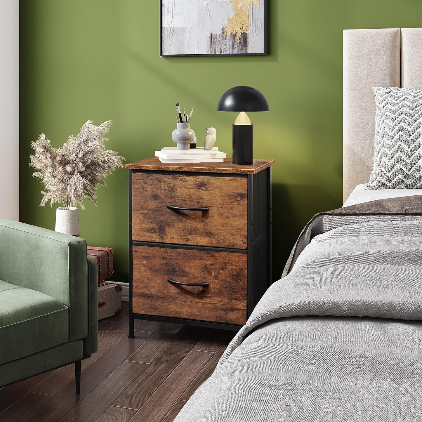 Everwood Signature Aluna – Night Stand for Bedroom, Bed Side Table