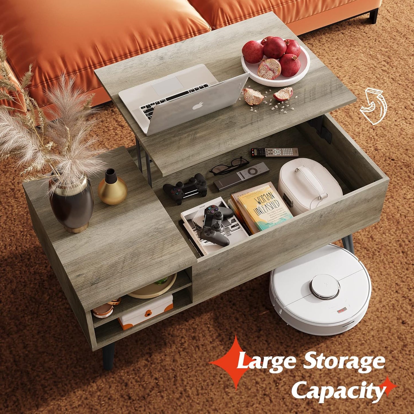 Everwood Signature Calla – Wooden Coffee Table Sofa & Side Table for Living Room