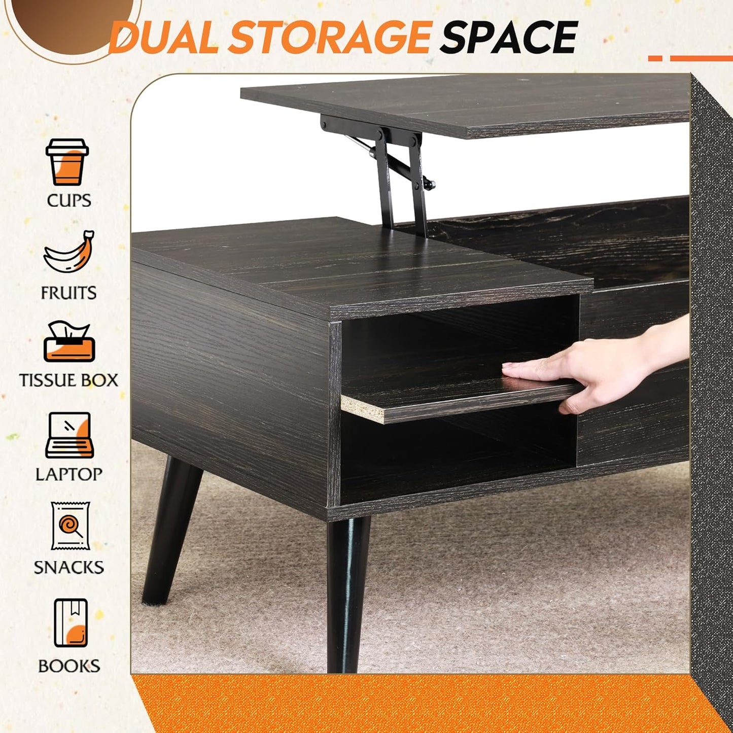 Everwood Signature Calla – Wooden Coffee Table Sofa & Side Table for Living Room